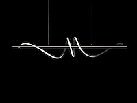 Flow led design armatuur zwart - afbeelding 1 van  11