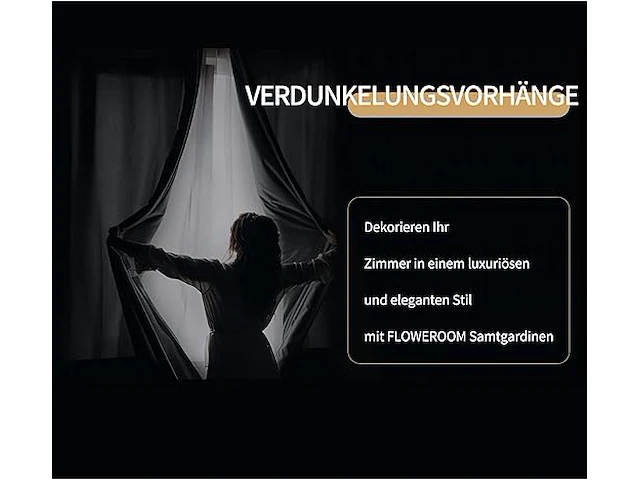 Floweroom fluwelen verduisteringsgordijnen 245 x 140 cm - afbeelding 1 van  4