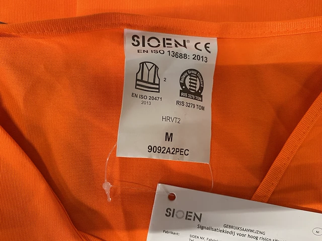 Fluo hesje - veiligheidshesje maat m - 20st - afbeelding 2 van  4