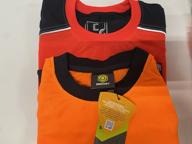 Fluo t-shirt oranje & geel - 20st - afbeelding 2 van  7