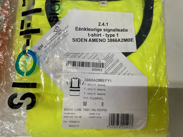 Fluo t-shirt oranje & geel - 20st - afbeelding 4 van  7