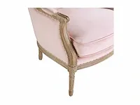 Fluwelen fauteuil - pastel roze - afbeelding 3 van  4