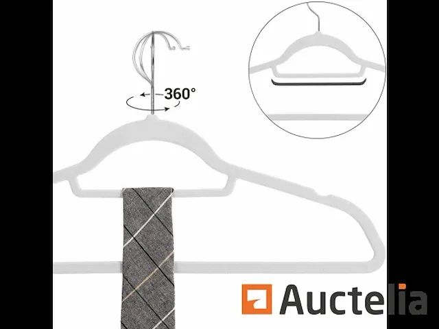 Fluwelen hangers, kavel van 50, antislip - afbeelding 5 van  8