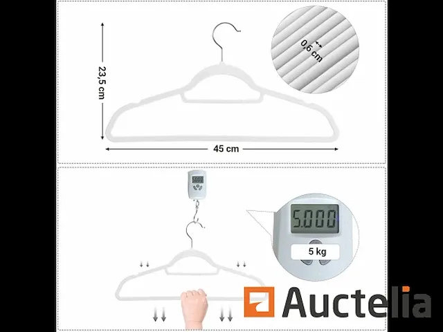 Fluwelen hangers, kavel van 50, antislip - afbeelding 6 van  8
