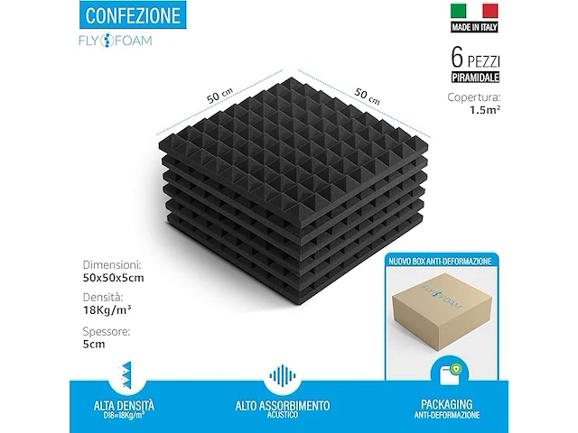 Flyfoam akoestisch schuim (6 stuks) - afbeelding 2 van  3