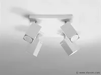 Focus square quad 4 plafond armatuur wit