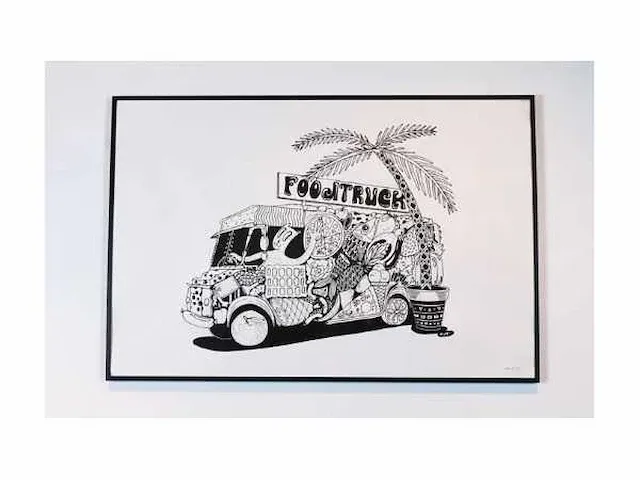 Foodtruck zeer grote lithografie op slechts 10 exemplaren - afbeelding 1 van  2