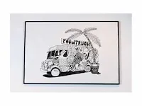 Foodtruck zeer grote lithografie op slechts 10 exemplaren - afbeelding 1 van  2