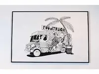 Foodtruck zeer grote lithografie op slechts 10 exemplaren - afbeelding 1 van  2