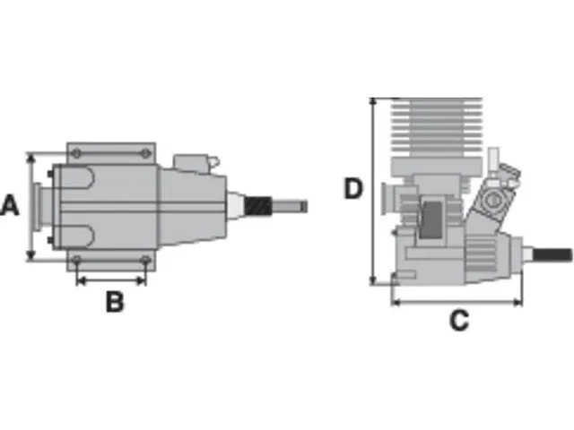 Force engine - elektromotor - 3.46 cm³ 2.28 bhp 1.68 kw - afbeelding 2 van  3