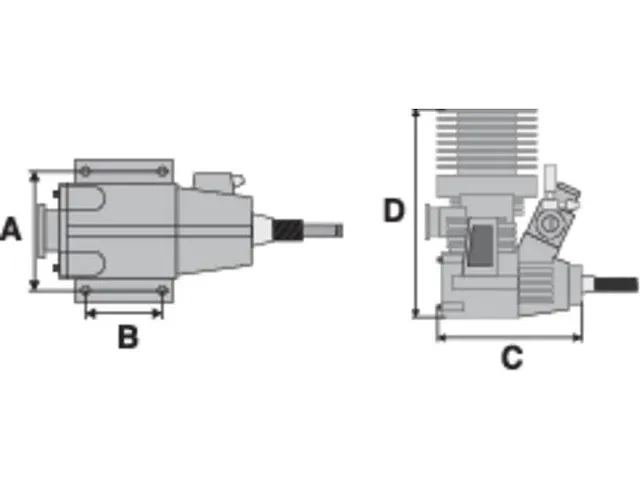 Force engine - elektromotor - 3.46 cm³ 2.28 bhp 1.68 kw - afbeelding 2 van  3