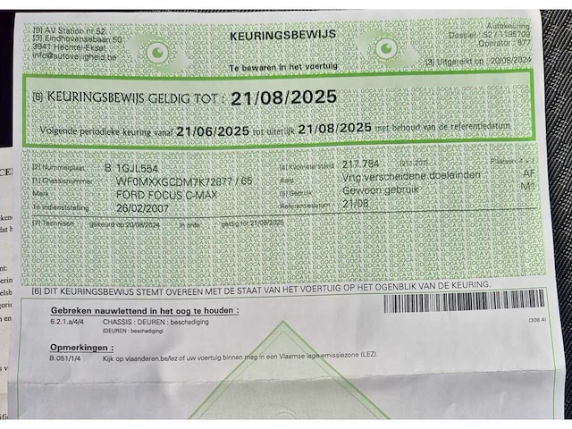 Ford - 2007 - focus c max - personenauto - afbeelding 21 van  21