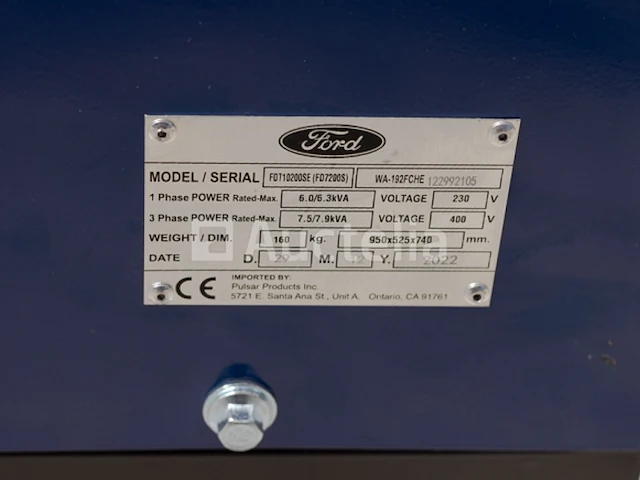 Ford fdt10200se 3phase diesel generator - afbeelding 6 van  19