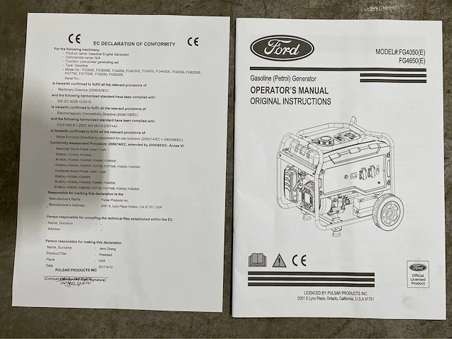 Ford fg4050 benzine stroomgenerator - afbeelding 5 van  15