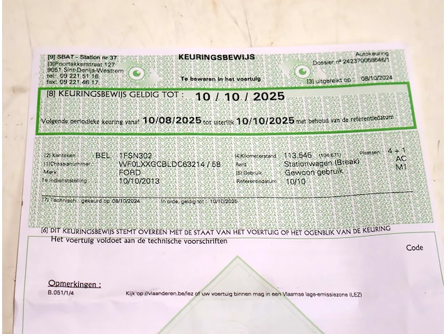 Ford focus – wf0lxxgcbldc63214 – 2013 - afbeelding 8 van  16