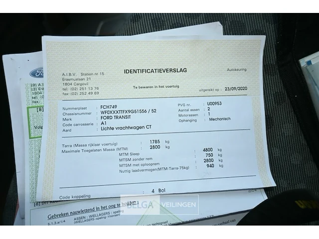 Ford transit lichte vrachtwagen - afbeelding 15 van  16