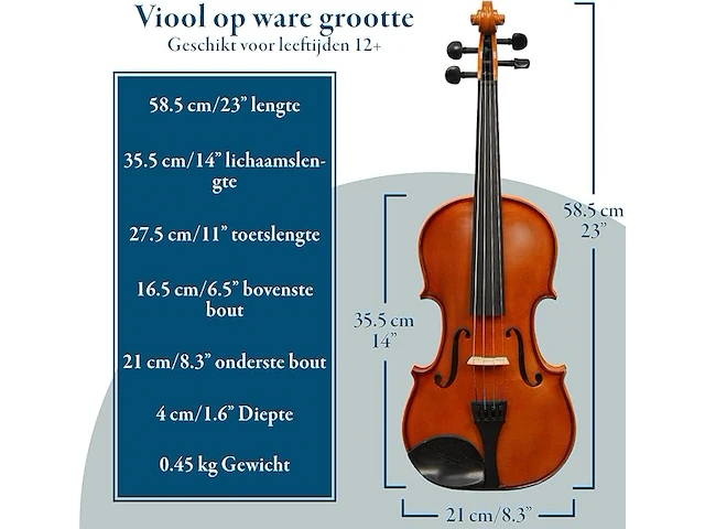 Forenza prima 2 volledige 4/4 maat viooloutfit - afbeelding 2 van  5