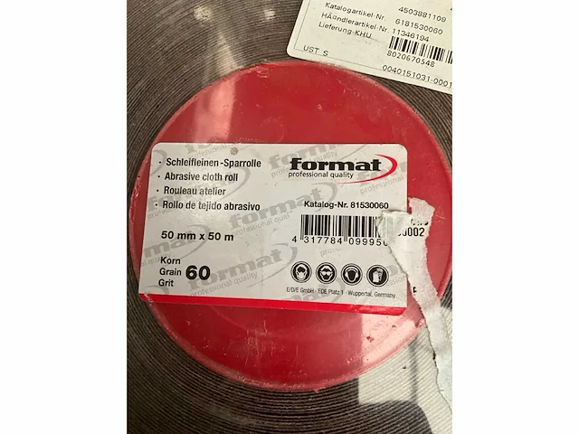 Format+3m scotch. format granit 60,afmeting 50 mm x 50 m. band schuurpapier + schuurrollen. - afbeelding 3 van  3