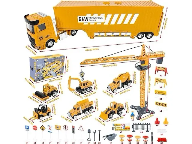 Formizon vrachtwagenvoertuigspeelgoedset - afbeelding 2 van  5