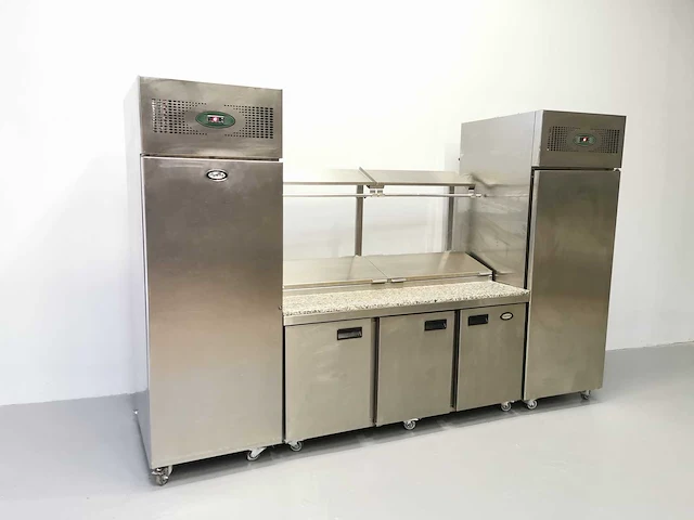 Foster - fps3gr/epro20bs - gekoelde tafel met koelkast en vriezer - afbeelding 2 van  2