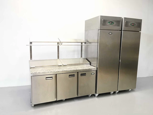 Foster - fps3gr/epro26bs - gekoelde tafel met koelkast en vriezer - afbeelding 1 van  2