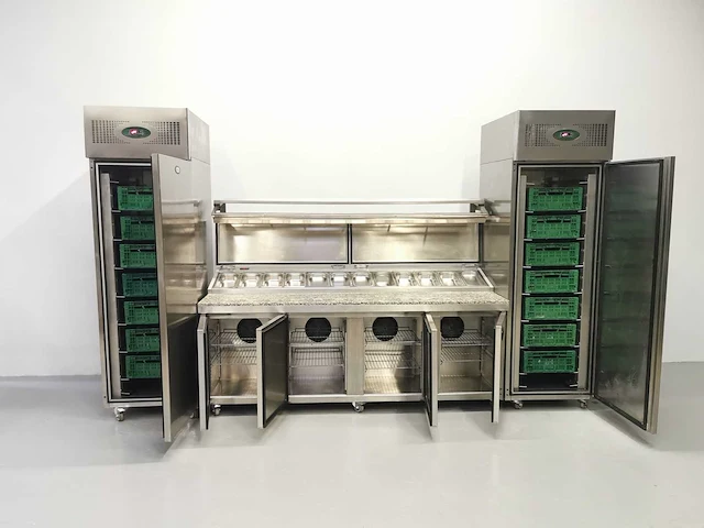 Foster - fps4gr/epro26bs - gekoelde tafel met koelkast en vriezer - afbeelding 1 van  5
