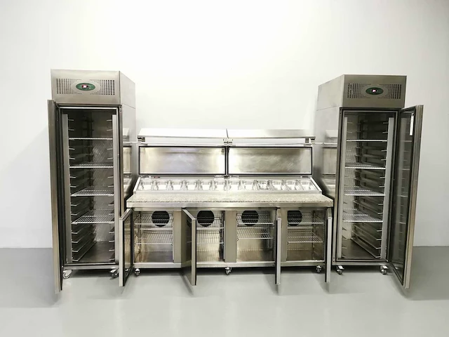 Foster - fps4gr/epro26bs - gekoelde tafel met koelkast en vriezer - afbeelding 1 van  4