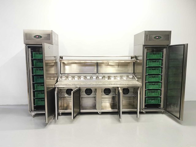 Foster - fps4gr/epro26bs - gekoelde tafel met koelkast en vriezer - afbeelding 1 van  5