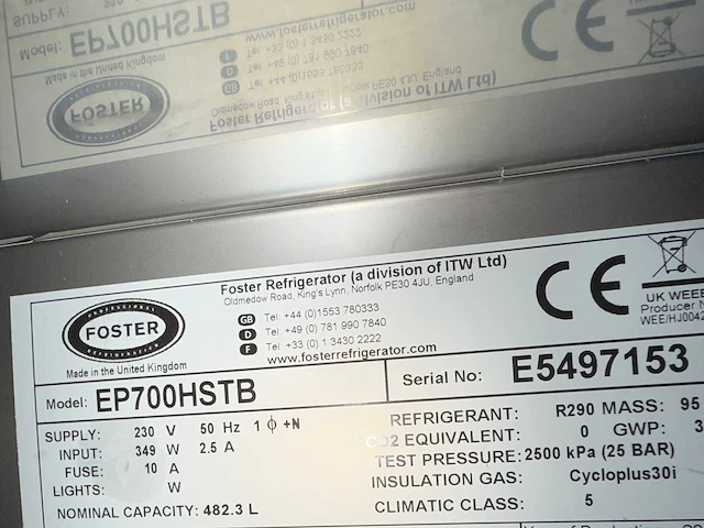 Foster g2 eco pro - ep700hstb - koelkast - afbeelding 3 van  3