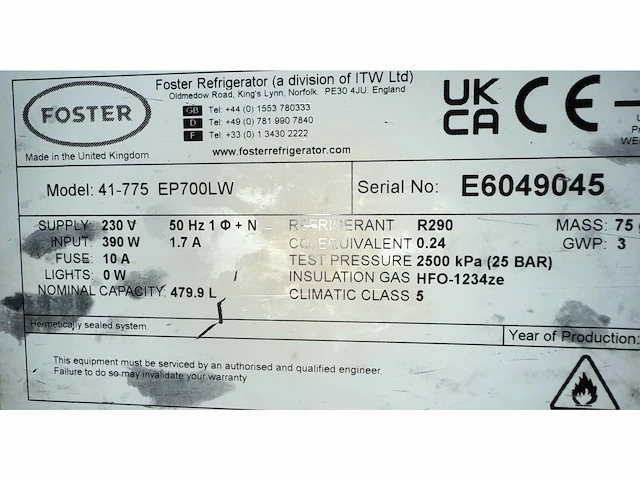 Foster g3 eco pro - ep700lw - vriezer - afbeelding 3 van  3