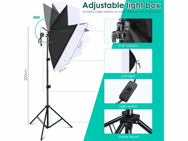 Foto- en verlichtingsstudiokit, 2,6 m x 3 m - afbeelding 2 van  7