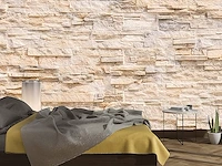Fotobehang 3d print stenen beige 366 x 254 cm - afbeelding 3 van  3