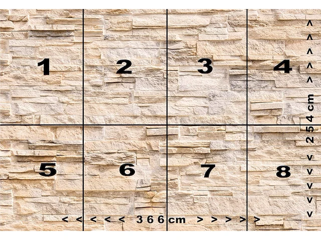 Fotobehang 3d print stenen beige 366 x 254 cm - afbeelding 2 van  3