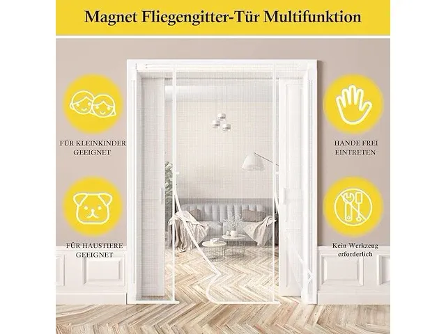 Fowong vp magnetische vliegenhordeur - afbeelding 3 van  3