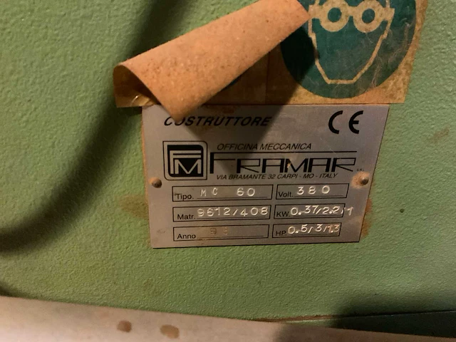 Framar mc 60 kettingfreesmachine - afbeelding 14 van  14