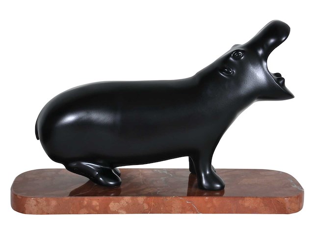 François pompon - hippopotame - brons - afbeelding 3 van  7