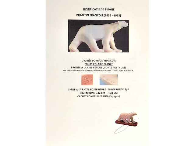 François pompon - ijsbeer - brons - afbeelding 8 van  8