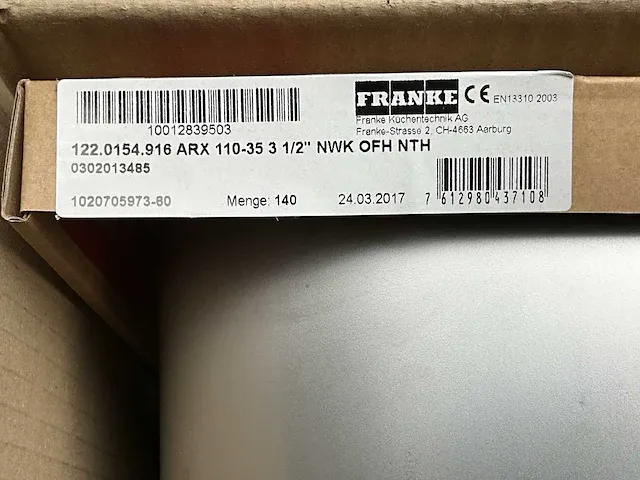 Franke ariane arx110 rvs inbouw spoelbak - afbeelding 2 van  3