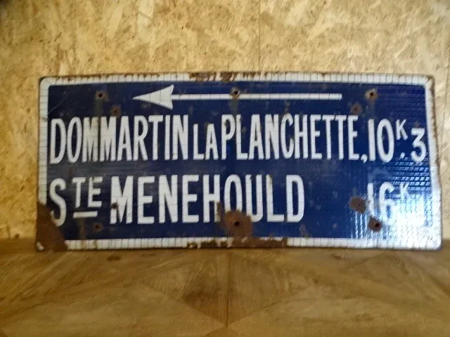 Frans emaille wegwijzer - afbeelding 1 van  3