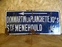 Frans emaille wegwijzer