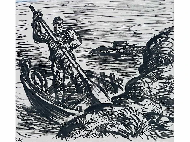 Frans masereel - tekening - afbeelding 1 van  7