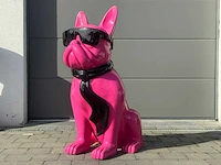 Franse bulldog met bril fuchsia/black - afbeelding 1 van  1