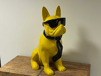 Franse bulldogs met bril h60cm geel - afbeelding 1 van  2