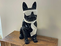 Franse bulldogs met bril h60cm zwart - afbeelding 1 van  2