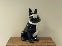 Franse bulldogs met bril h60cm zwart - afbeelding 2 van  2