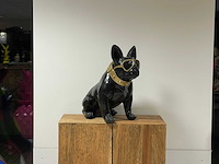 Franse bulldogs met bril h80cm zwart trash - afbeelding 3 van  3