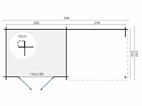 Freddy - tuinhuis 28mm 5980x2500x2170mm geimpregneerd - afbeelding 3 van  5