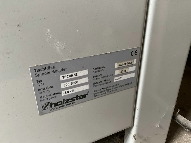 Freesmachine holzstar tf200se - afbeelding 8 van  8