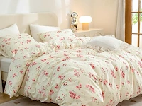 Freyamy omkeerbaar bloemen beddengoed 135 x 200 cm - afbeelding 1 van  4