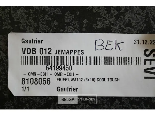 Frifri wa102 (6x10) cool touch wafelijzer - afbeelding 4 van  4